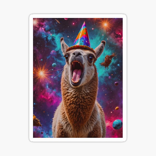 Artikel-Vorschau von Schreiendes Lama in der Galaxie, süßes Happy Birthday, Kawaii-Geschenk, lustiges Weihnachtsgeschenk, designt und verkauft von CheeseBlueprint.