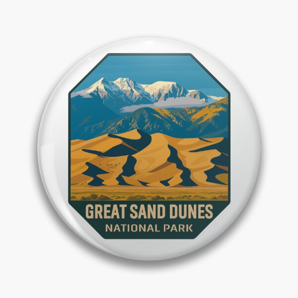 Item preview, Great Sand Dunes National Park Retro Sticker designed and sold by Ismeal Von.