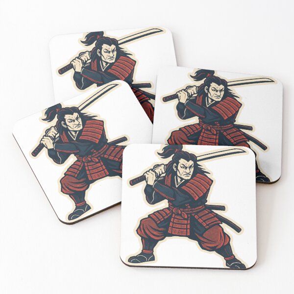 Item preview, Fierce Samurai Warrior in Scarlet Armor-Original designed and sold by MonStock.