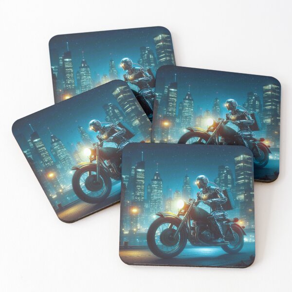 Item preview, robot and classic motorcycle designed and sold by Dogandesighn.