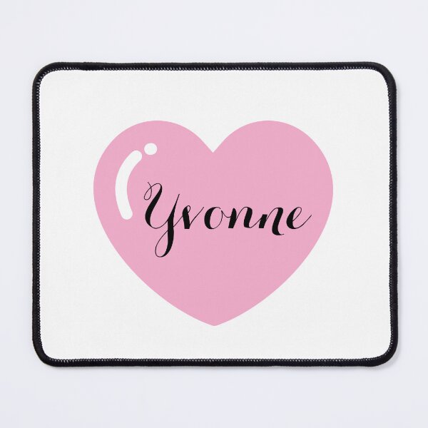 Item preview, Yvonne Name with Pink Heart designed and sold by Monika Howarth.