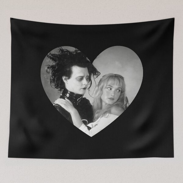 Item preview, Edward Scissorhands and Kim Heart in Black and White designed and sold by cemetery girl.