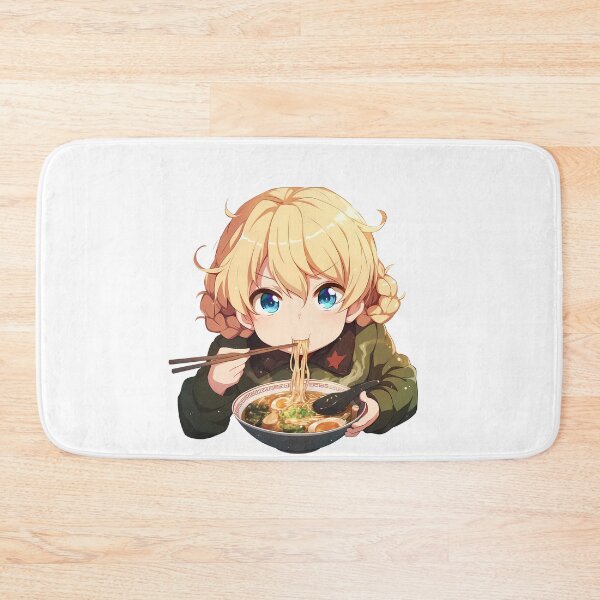 Item preview, Darjeeling Girls und Panzer Anime Blonde Chibi Ramen Time designed and sold by 108Recordings.