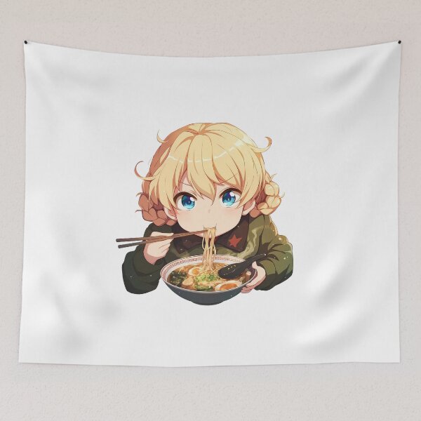 Item preview, Darjeeling Girls und Panzer Anime Blonde Chibi Ramen Time designed and sold by 108Recordings.