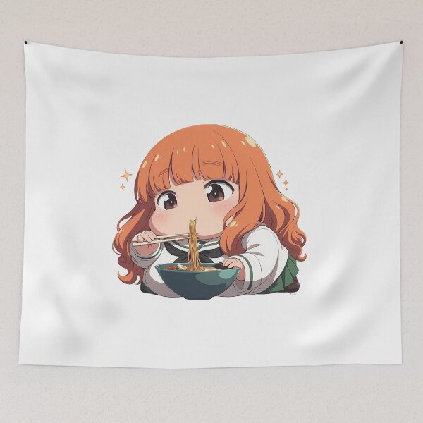 Item preview, Saori Takebe Girls und Panzer Anime Chibi Orange Hair Ramen designed and sold by 108Recordings.