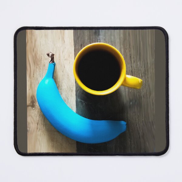 Item preview, Turquoise Banana and Yellow Coffee Mug – Modern Pop Art Still Life designed and sold by LukianArtPrint.