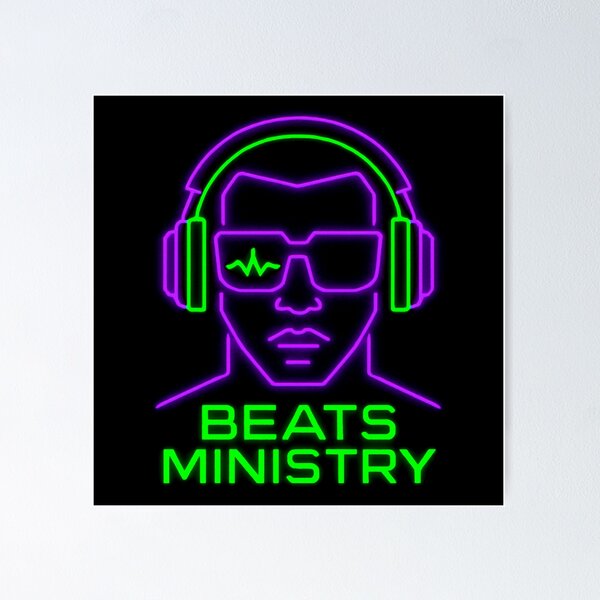 Beats Ministry Tale Teller Club Orchestra Neon Logo  Poster