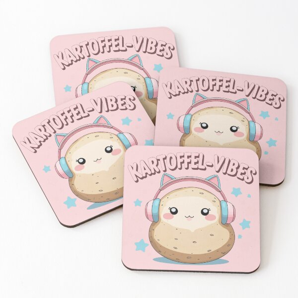Item preview, Potato Vibes – Cute Kawaii Potato with Cat Ears and Headphones designed and sold by jelonkaa.