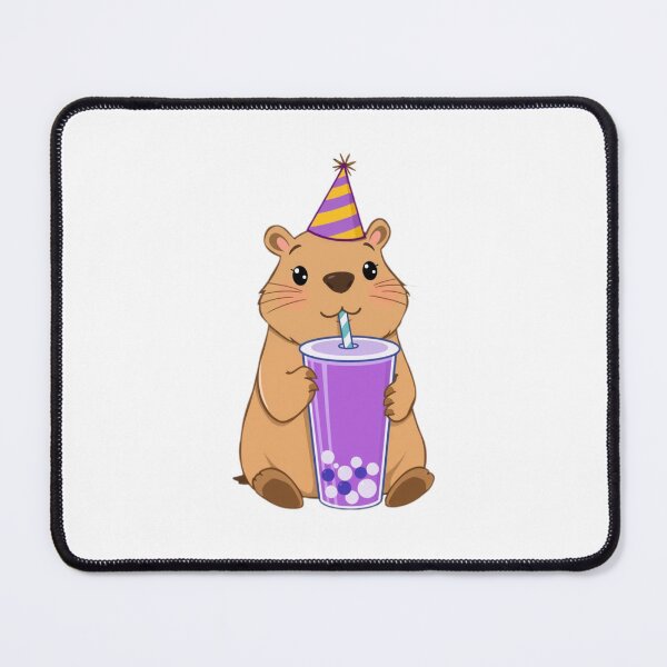 Item preview, Capybara Boba Tea Milk Party Hat happy birthday kawaii gift funny christmas happy designed and sold by CheeseBlueprint.
