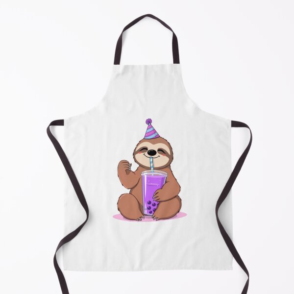 Item preview, Sloth Boba Tea Milk Party Hat happy birthday kawaii gift funny christmas happy designed and sold by CheeseBlueprint.