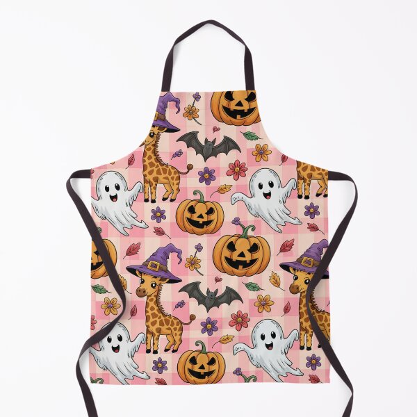 Item preview, Cute Giraffe Halloween Pattern - Adorable Giraffe in Halloween Costume with Pumpkins, Ghosts & Bats designed and sold by YourSocialBae.