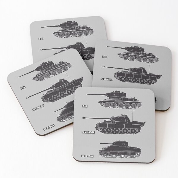 Item preview, Three famous WW2 tanks of the USSR, Germany and the USA (black) designed and sold by FAawRay.