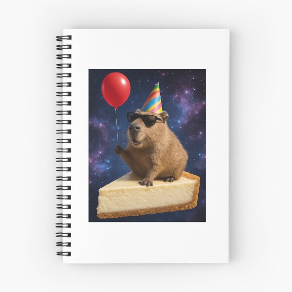 Item preview, Capybara in Galaxy cheesecake balloon happy birthday kawaii gift christmas designed and sold by CheeseBlueprint.