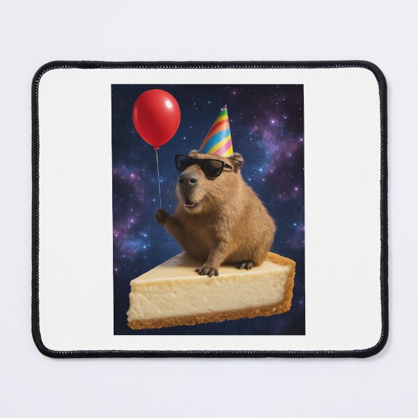 Item preview, Capybara in Galaxy cheesecake balloon happy birthday kawaii gift christmas designed and sold by CheeseBlueprint.