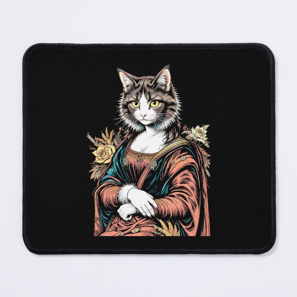 Item preview, Mona Lisa Cat Lover Leonardo Da Vinci Vintage Cute Kitty Art designed and sold by GrandeDuc.