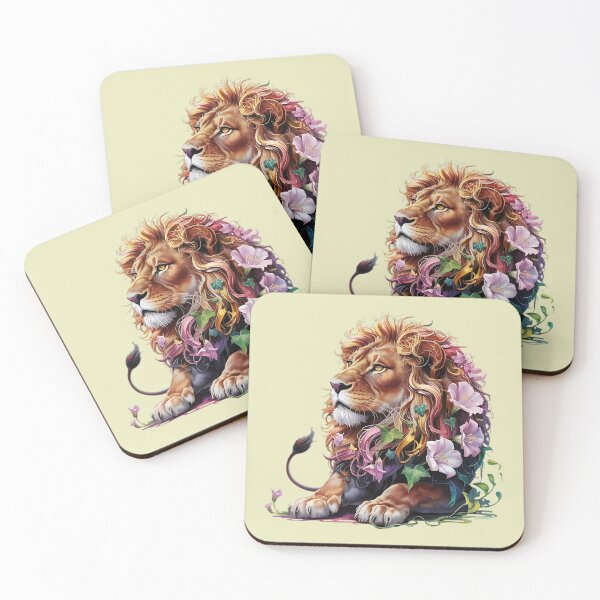 Item preview, Regal Lion with Ivy Mane Botanical Art 2 designed and sold by BirdsnStuff.
