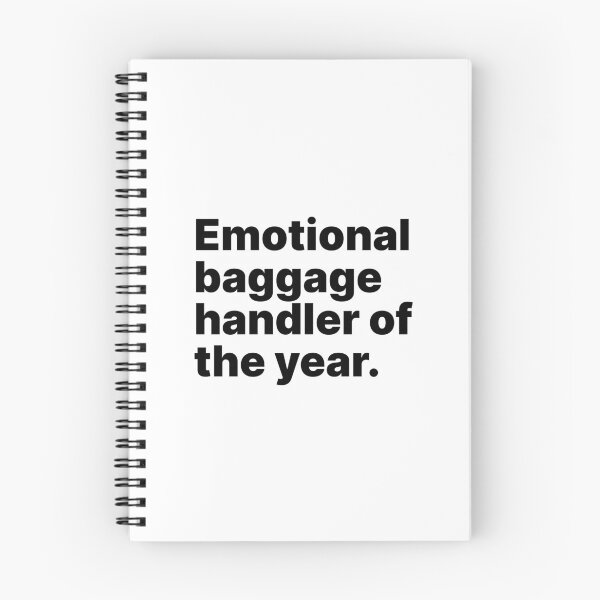 Item preview, Emotional baggage handler of the year | Black text designed and sold by ThingsOnTees.