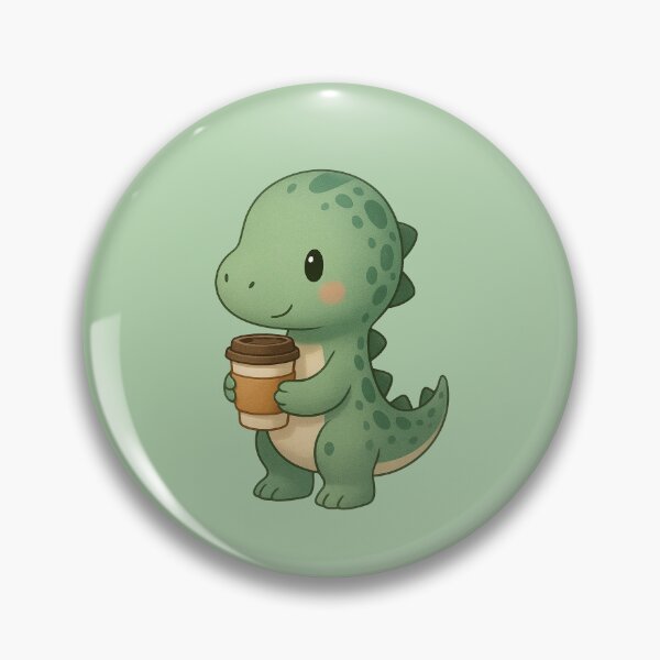 Item preview, Cute Dinosaur Coffee Lover Watercolour  designed and sold by Passion-Fruits.