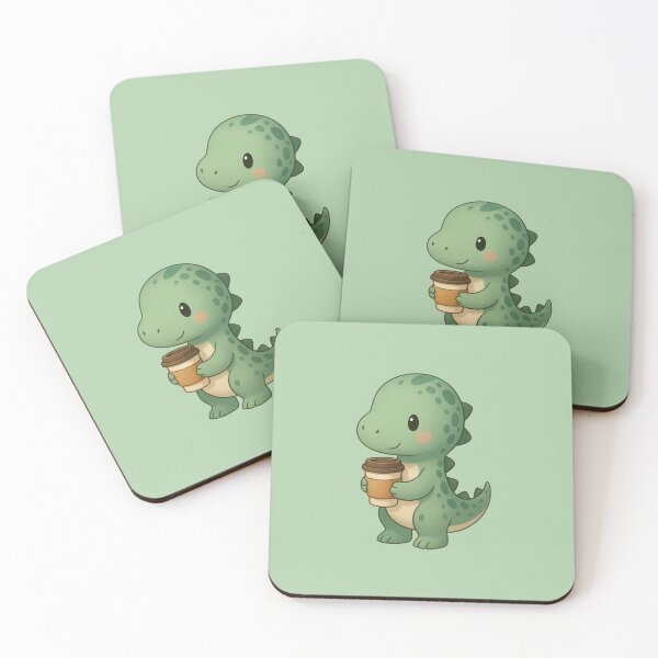 Item preview, Cute Dinosaur Coffee Lover Watercolour  designed and sold by Passion-Fruits.
