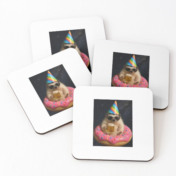 Item preview, Hedgehog in Galaxy beer donut happy birthday kawaii gift christmas designed and sold by CheeseBlueprint.