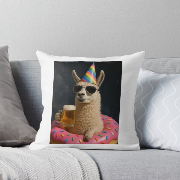 Item preview, Llama in Galaxy beer donut happy birthday kawaii gift christmas designed and sold by CheeseBlueprint.