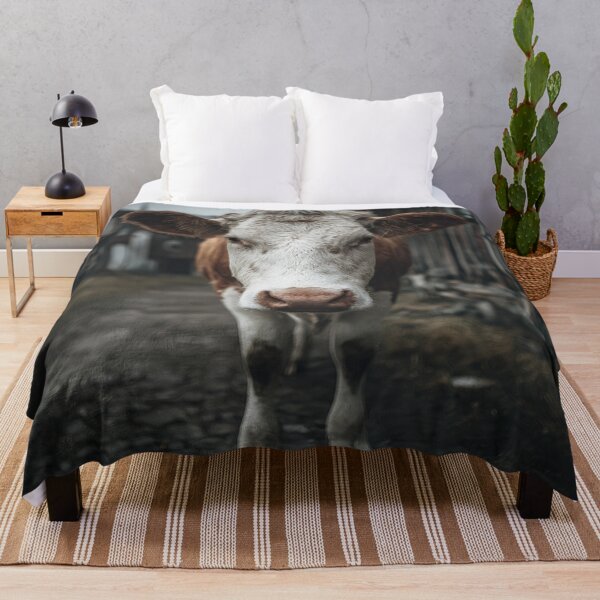 Item preview, A white cow with brown spots designed and sold by oilidesing.