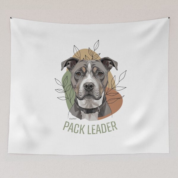 Item preview, Pitbull Geometric Art Pack Leader Dog designed and sold by FiesterArt.