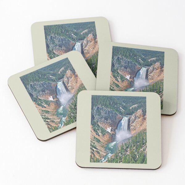 Item preview, Yellowstone waterfall from a distance designed and sold by Pinkgnomie.