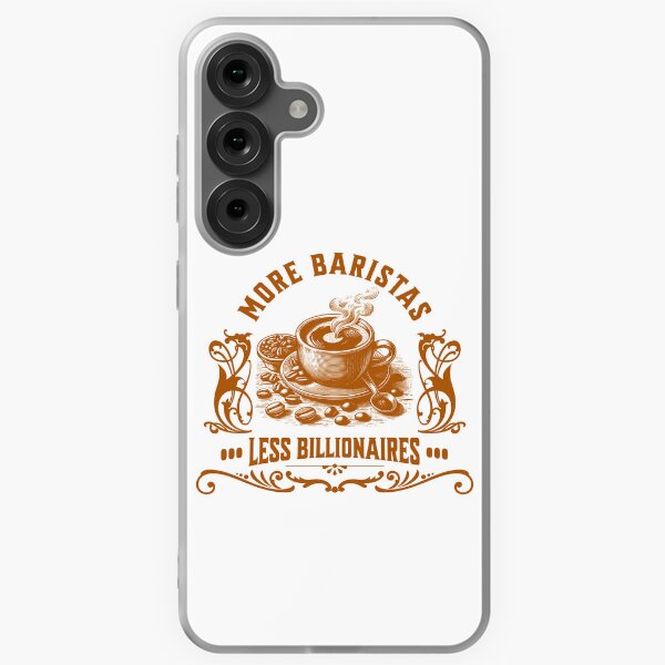 Item preview, More Baristas Less Billionaires Political designed and sold by TheIndigoDog.
