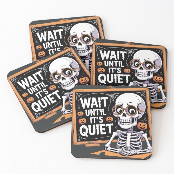 Item preview, Wait Until It's Quiet Teacher Skeleton Shirt – Funny Halloween School Graphic Tee for Math, Science & Classroom designed and sold by Splotchly.