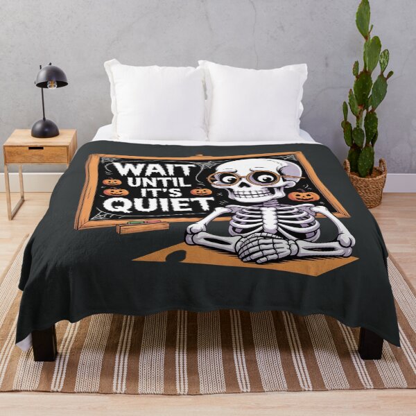 Item preview, Wait Until It's Quiet Teacher Skeleton Shirt – Funny Halloween School Graphic Tee for Math, Science & Classroom designed and sold by Splotchly.