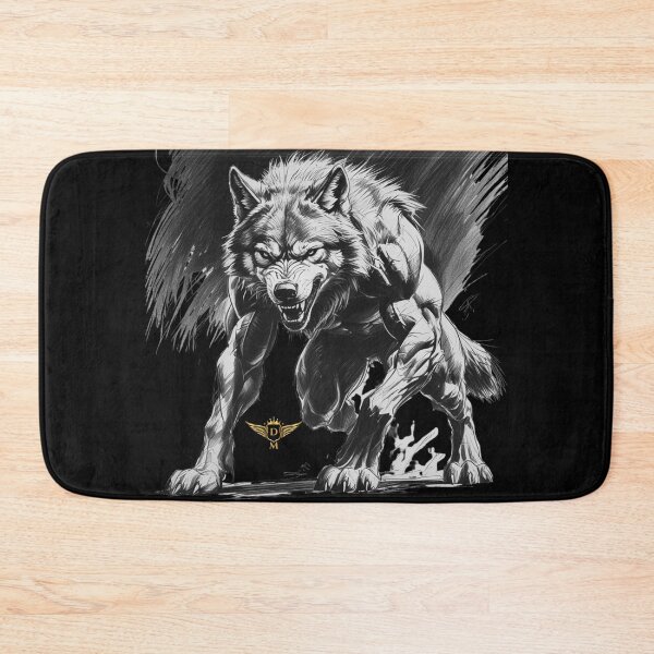 Item preview, Ferocious Werewolf Head Black and White Ink Illustration designed and sold by DM.