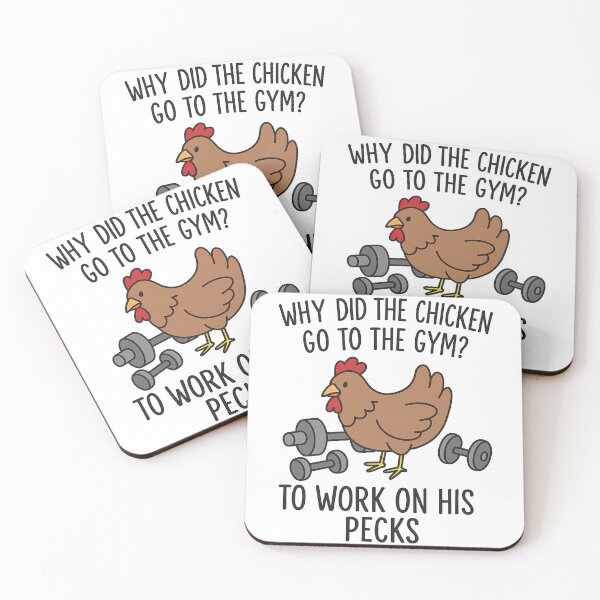Item preview, Chicken Gym Pecks Joke designed and sold by k3rstman1.