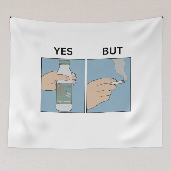 Item preview, Yes But Organic and Gluten Free Diet Version - Thanksgiving, Christmas And Birthday Party Gift Ideas for Classic Memes Lovers and Fans designed and sold by Memeing Everything.