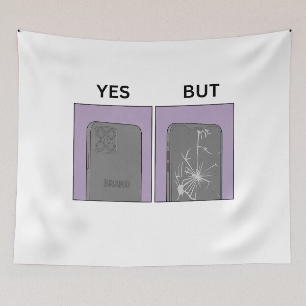 Item preview, Yes But Brand Phones Version - Thanksgiving, Christmas And Birthday Party Gift Ideas for Classic Memes Lovers and Fans designed and sold by Memeing Everything.