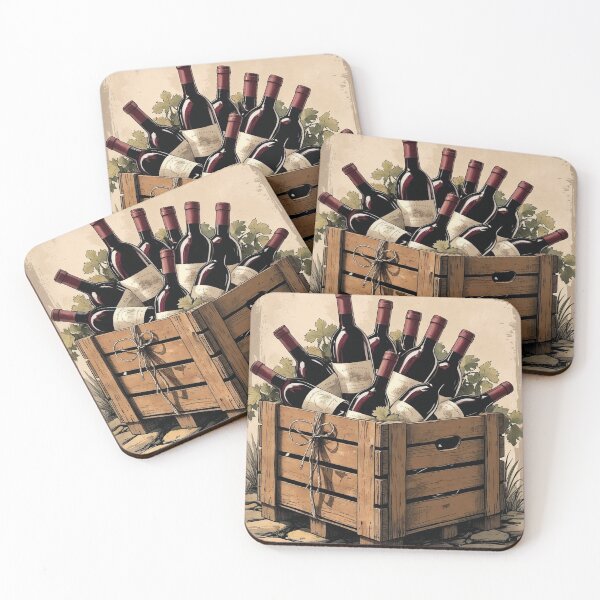 Item preview,  Bottles of the Harvest – Rustic Vineyard Crate designed and sold by Deezyned.