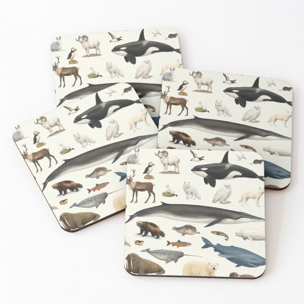 Item preview, Animals of the Arctic Illustration Chart Polar Wildlife designed and sold by kakarikihill.
