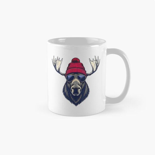 Item preview, Moose Head Wearing Sunglasses Beanie designed and sold by HowToCanadian.