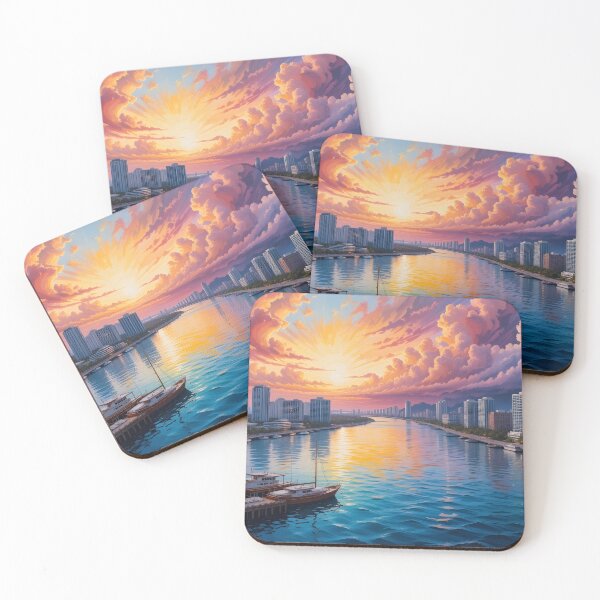 Item preview, Sunset Over the Bay designed and sold by Undersea Ai Art.