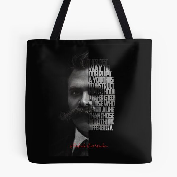 Item preview, Friedrich Nietzsche Portrait – Monochrome Minimalist Philosopher Art designed and sold by Enea Kelo.