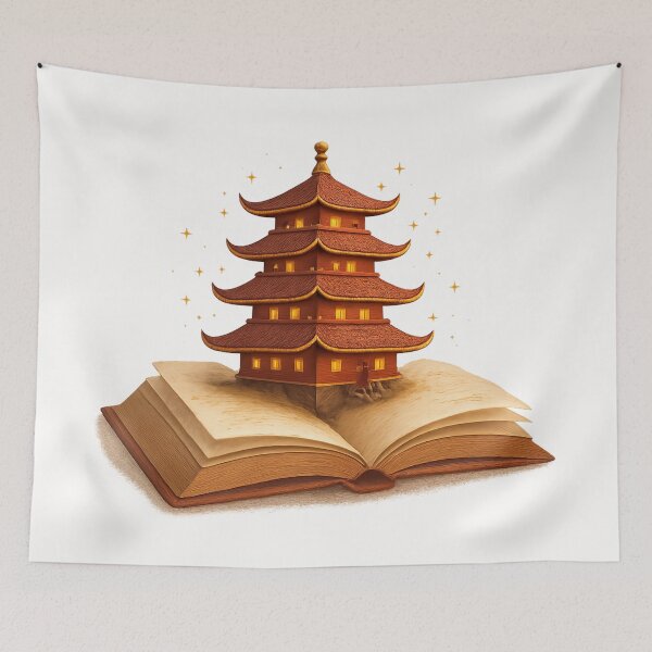 Item preview, Pagoda Pages of Reading, PA – Berks County Story & Pretzel Pride designed and sold by Globalcitytees.