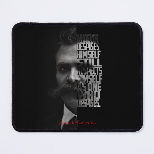 Item preview, Friedrich Nietzsche Portrait – Monochrome Minimalist Philosopher Art designed and sold by Enea Kelo.