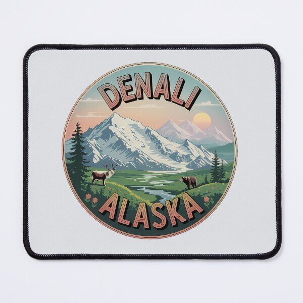 Item preview, Retro Denali National Park Alaska Sticker designed and sold by Horizon Tales.