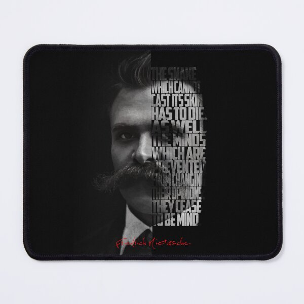 Item preview, Friedrich Nietzsche Portrait – Monochrome Minimalist Philosopher Art designed and sold by Enea Kelo.