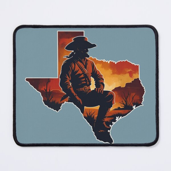 Item preview, Davy Crockett Texas Cowboy – Wild West Sunset Silhouette Art designed and sold by jelonkaa.