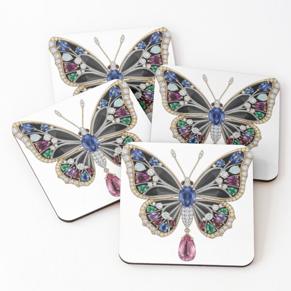 Item preview, Glamour Butterfly Brooch with Jewels and Diamonds designed and sold by MoreGlamour.