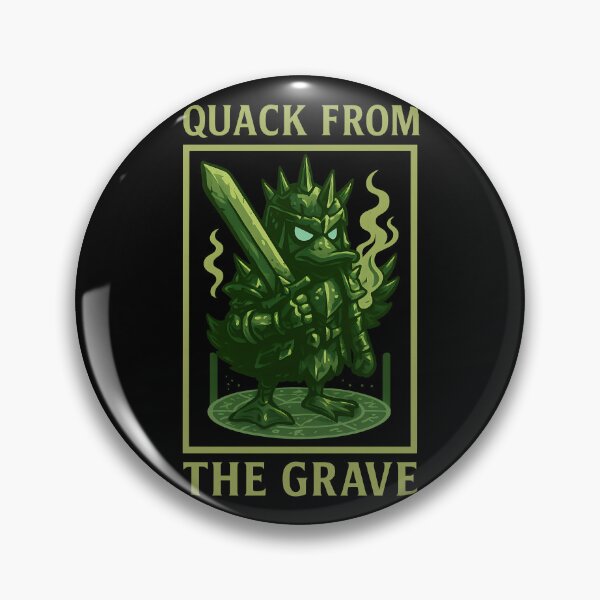 Item preview, Quack from the Grave – Undead Duck Warrior Fantasy Parody designed and sold by TeeTimeTreasure.