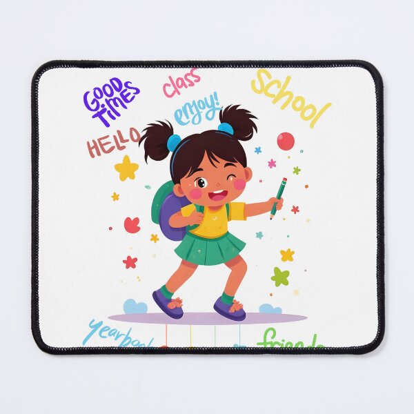 Item preview, Happy Back to School Girl Illustration designed and sold by mayadesignshop.
