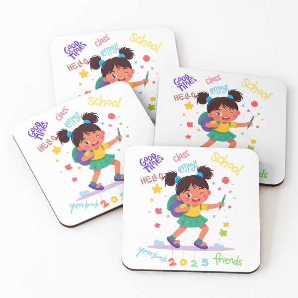 Item preview, Happy Back to School Girl Illustration designed and sold by mayadesignshop.