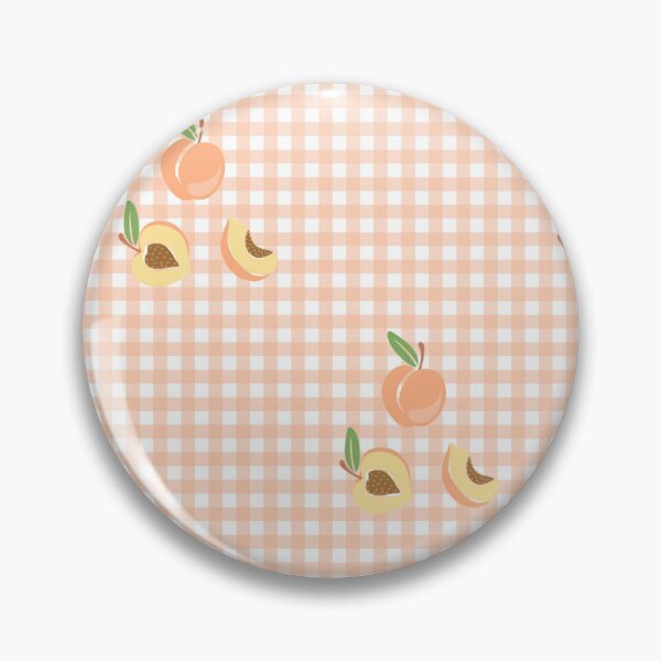 Item preview, Peach Fuzz Gingham Pattern Illustration – Sweet and Soft Pastel Peach designed and sold by ViDESIGN-Vita.